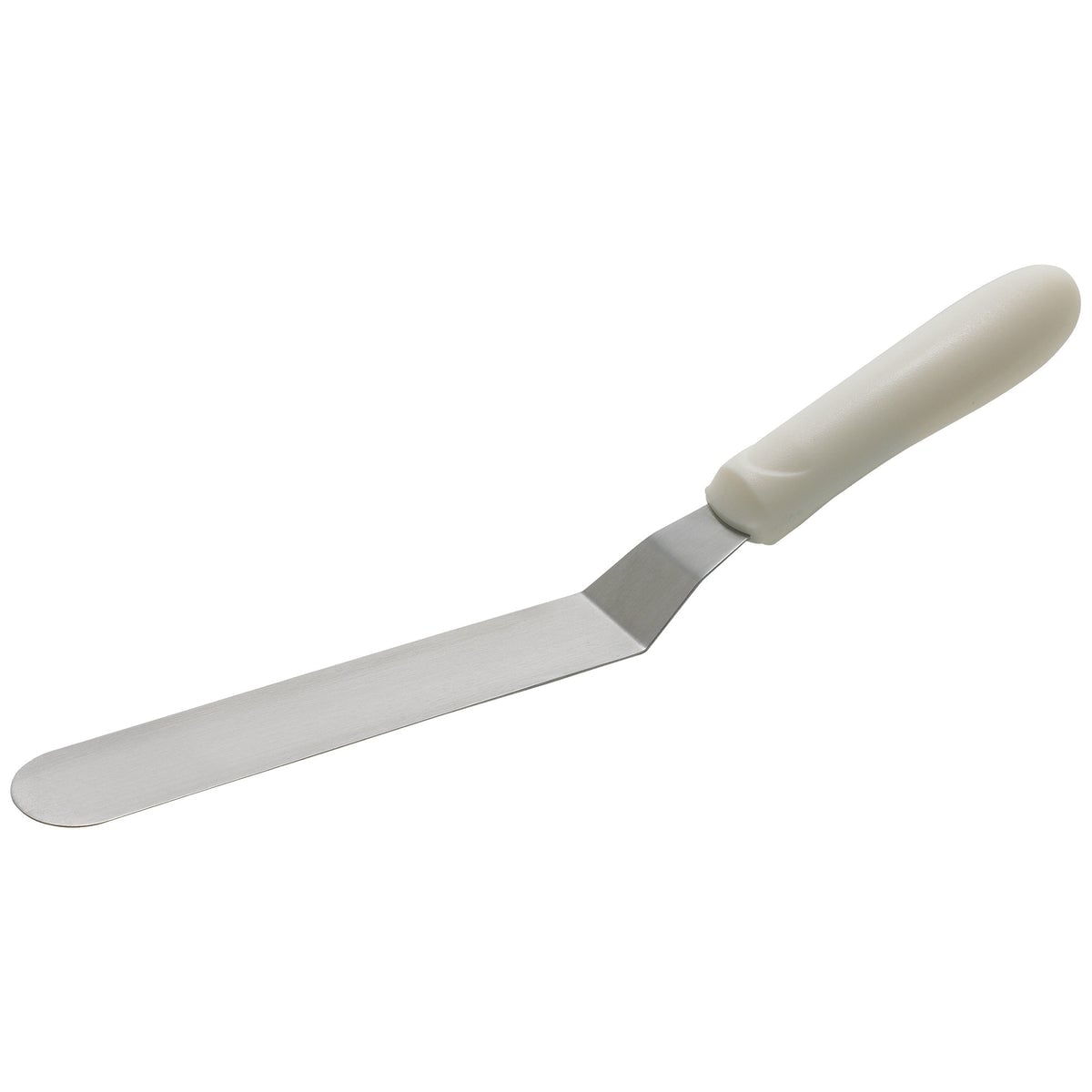 Picture of Winco TWPO-7 Spatula with Offset, White Polypropylene Handle - 6.5 x 1.94 in.