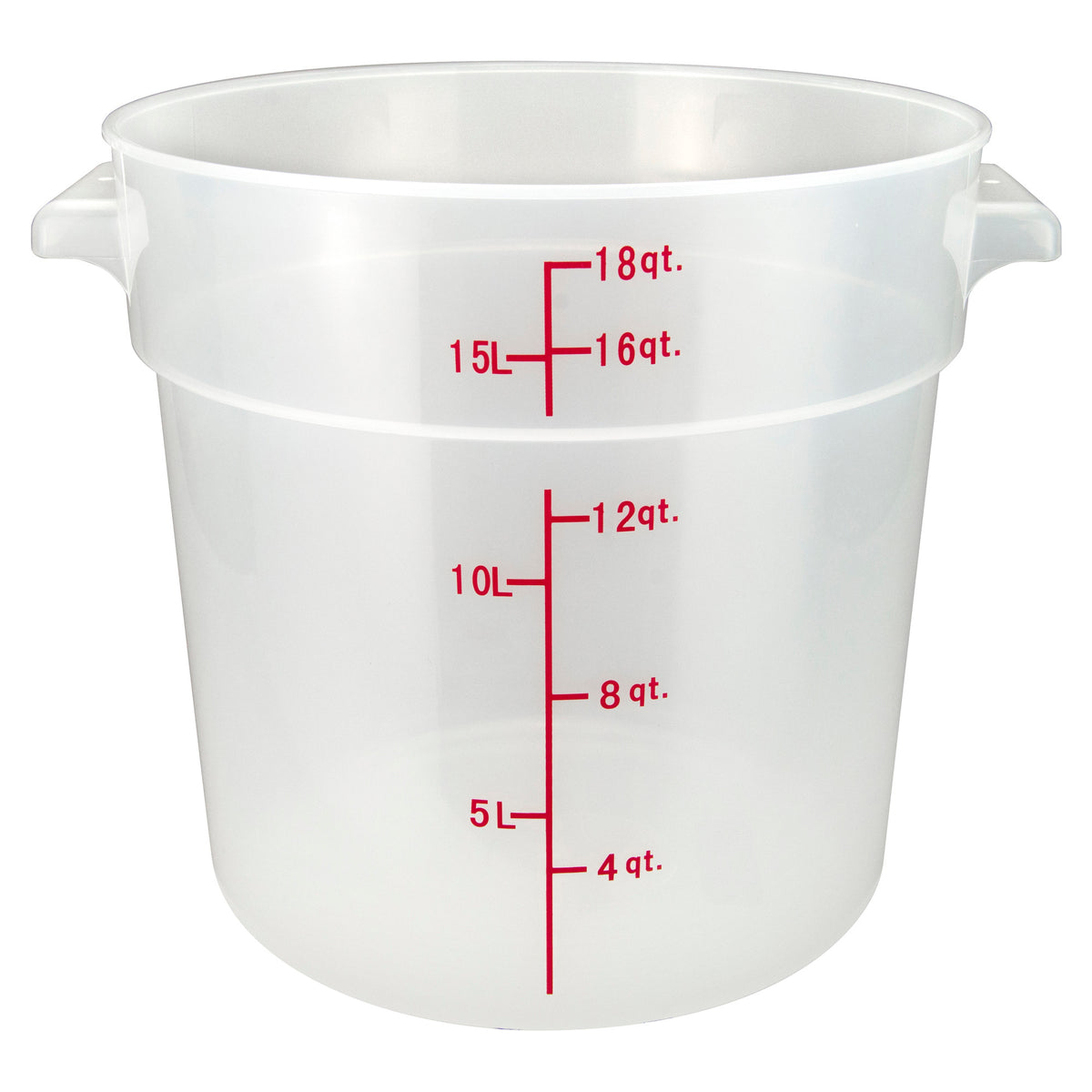 Picture of Winco PTRC-18 Round Storage Container, Translucent, Polypropylene - 18 qt.