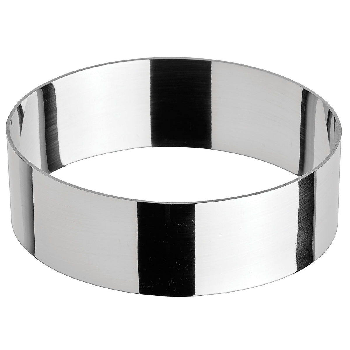 Picture of Winco SPM-41O Stainless Steel Pastry Mold - Oval, 4 x 1.38 in.