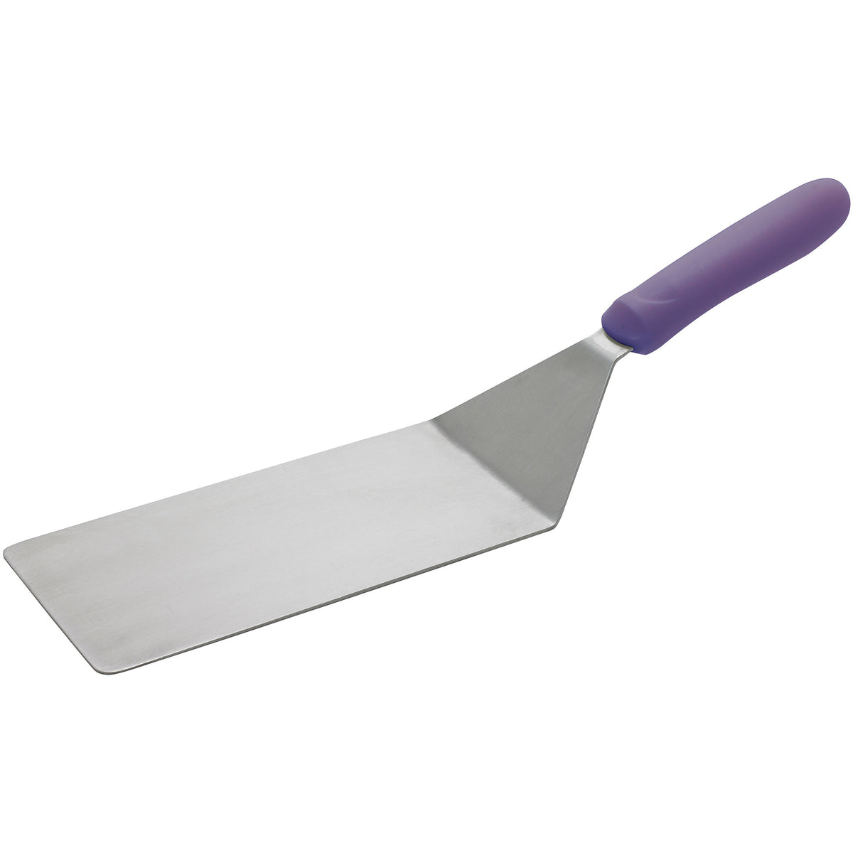 Picture of Winco TWP-42P Allergen-Free Turner with Offset, 8 x 4 in. Blade, Purple Polypropylene Handle