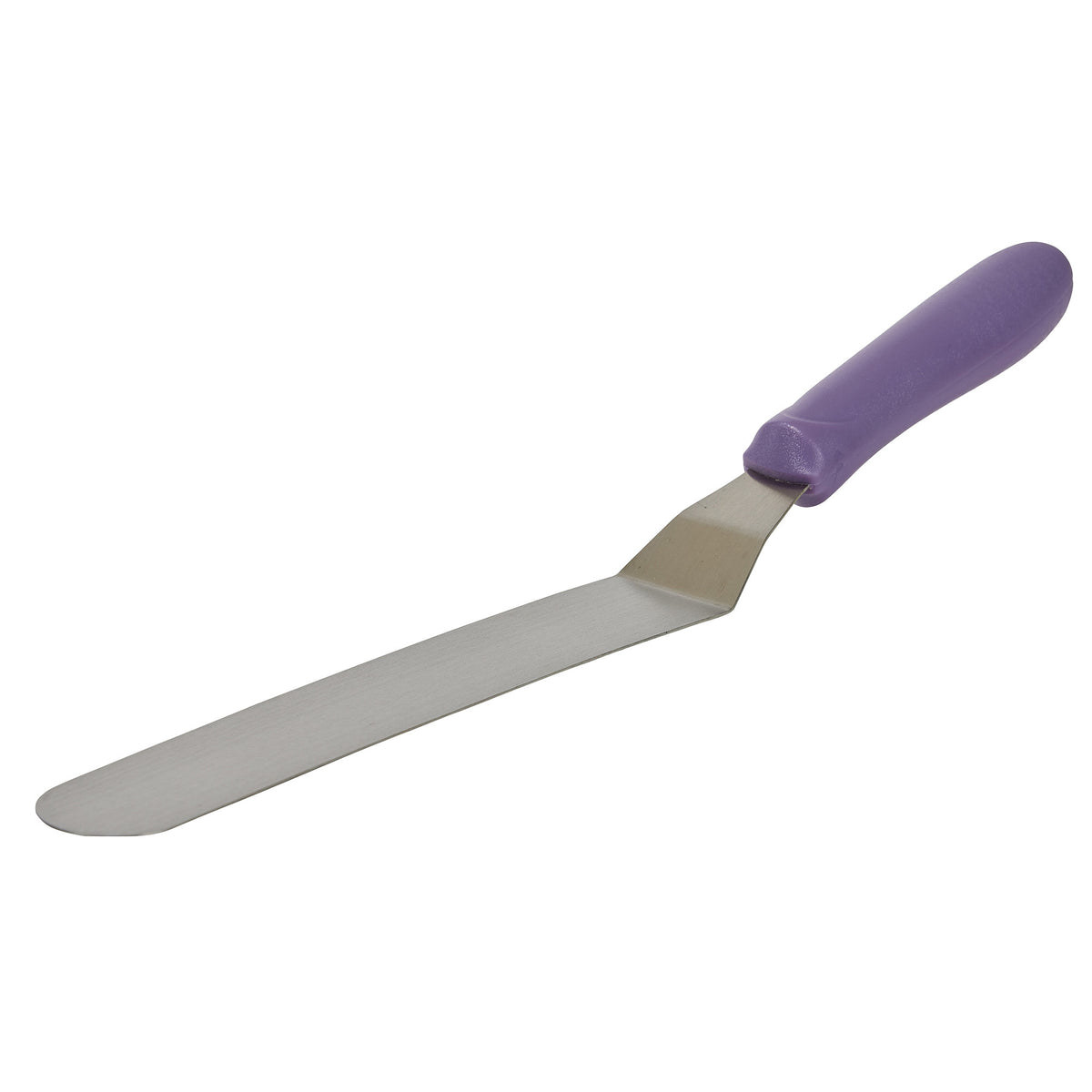 Picture of Winco TWPO-9P Allergen-Free Spatula with Offset, 8.5 x 1.5 in. Blade, Purple Polypropylene Handle