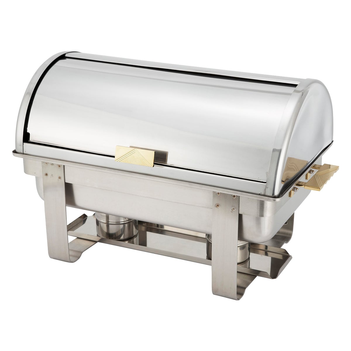 Picture of Winco C-5080 Dallas 8 qt. Chafer, Roll-Top Cover, Stainless Steel - Heavyweight
