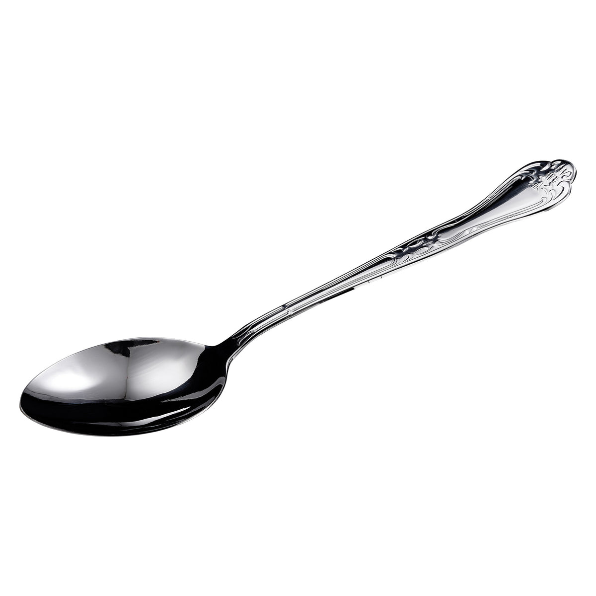 Picture of Winco LE-11 11 in. Solid Spoon, Stainless Steel - Elegance