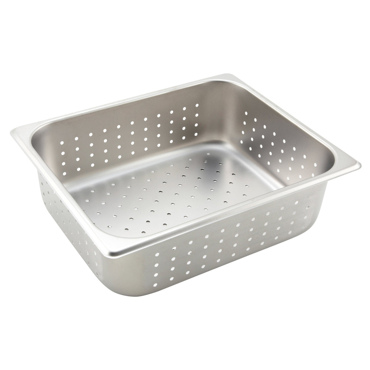 Picture of Winco SPHP4 Perforated Steam Pan, 25 Gauge - Stainless Steel - Half Size, 4 in.