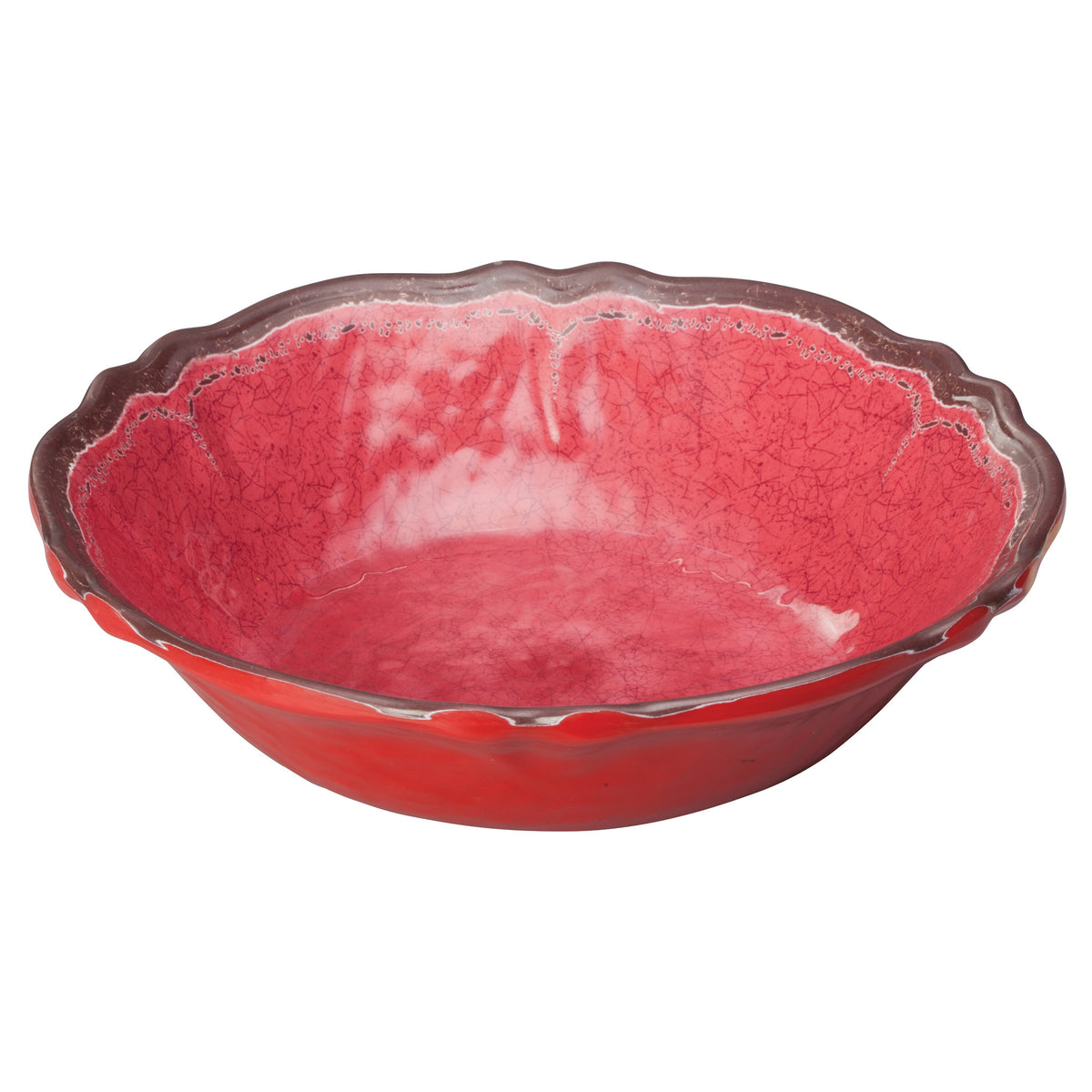 Picture of Winco WDM001-507 13.75 in. Dia. Melamine Hammered Bowl, Red, 12 Piece
