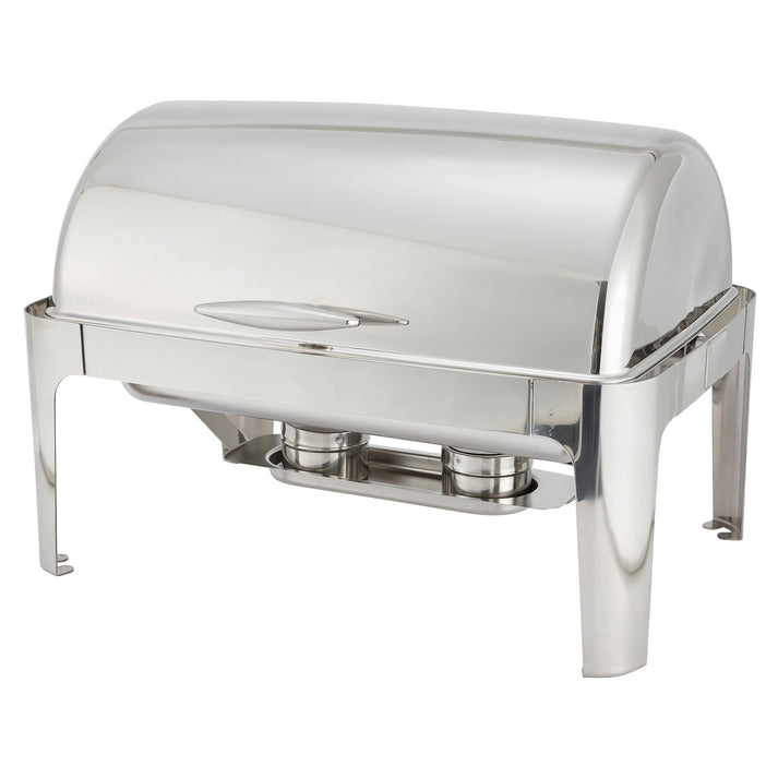Picture of Winco 601 Madison 8 qt. Full-Size Chafer, Roll-Top - Stainless Steel, Heavyweight
