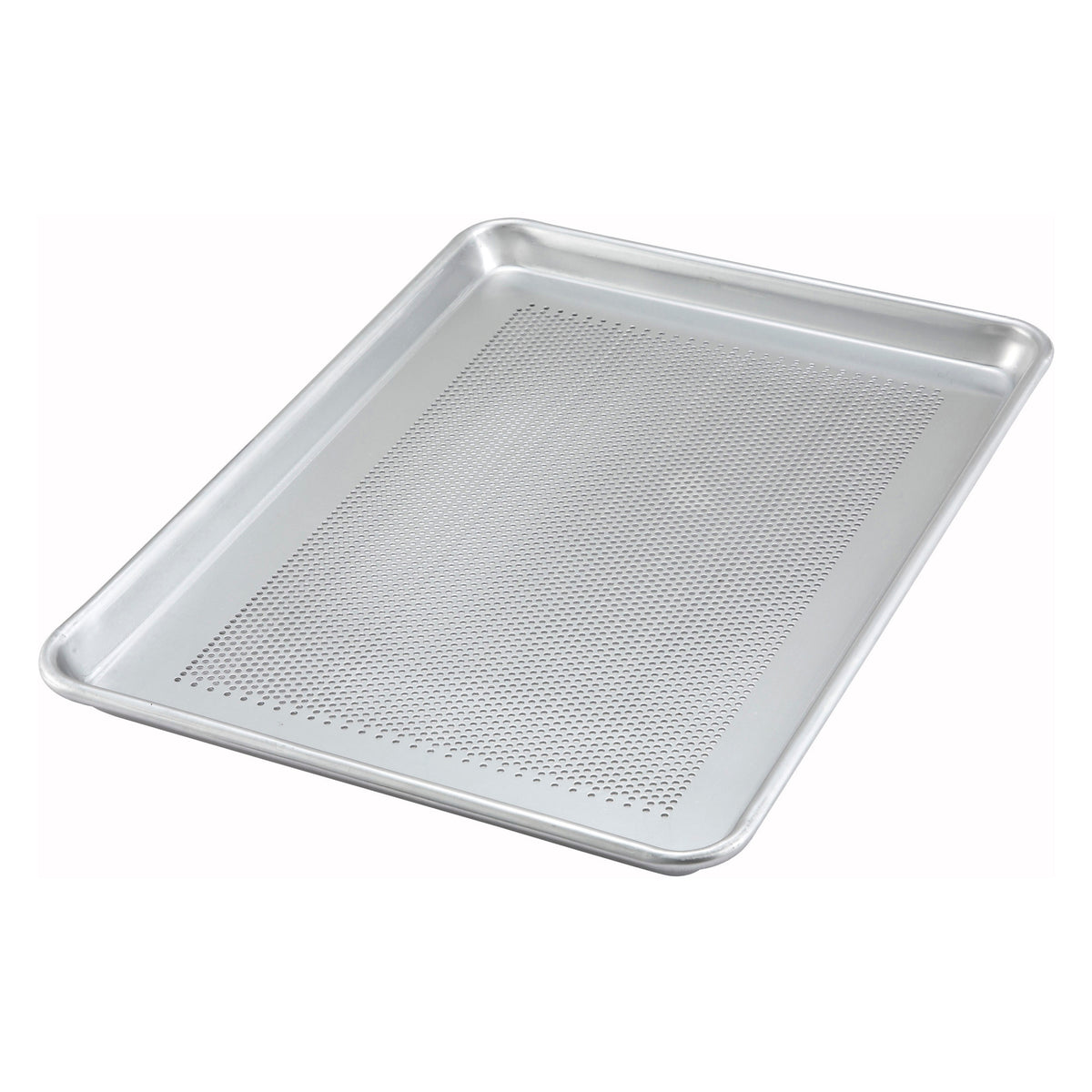 Picture of Winco ALXP-1318P Aluminum Sheet Pan, Close Bead, Perforated - 13 x 18 in. - 18 Gauge