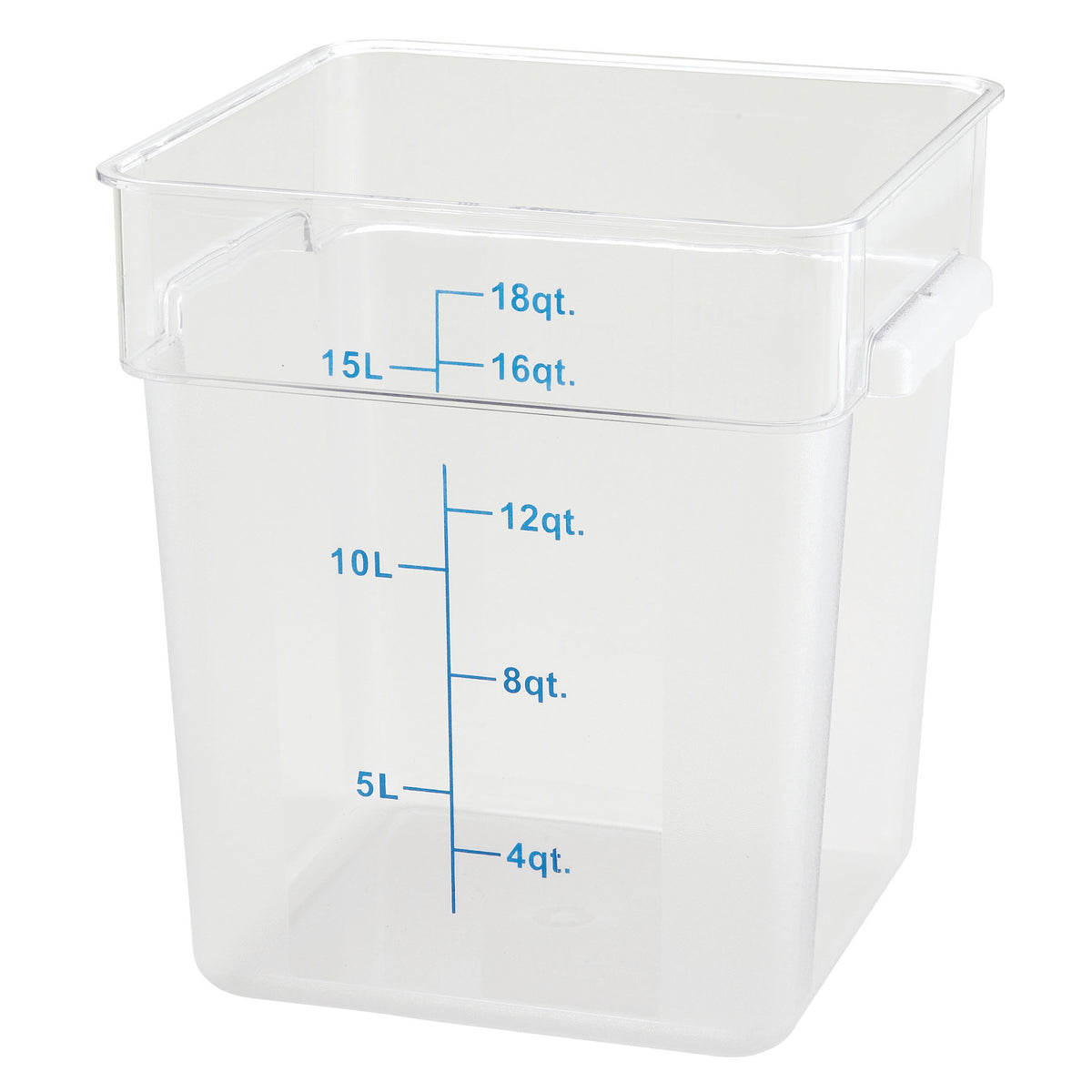 Picture of Winco PCSC-18C Square Storage Container, Clear Polycarbonate - 18 qt.