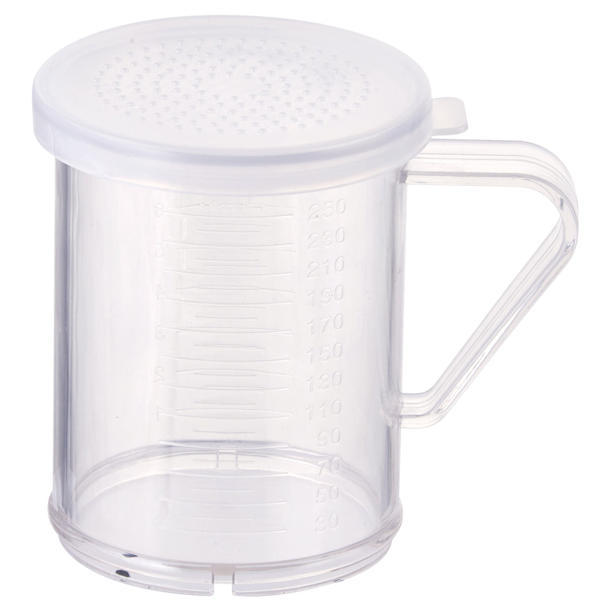 Picture of Winco PDG-10 10 oz Dredge with 3 Clear Snap-On Lids