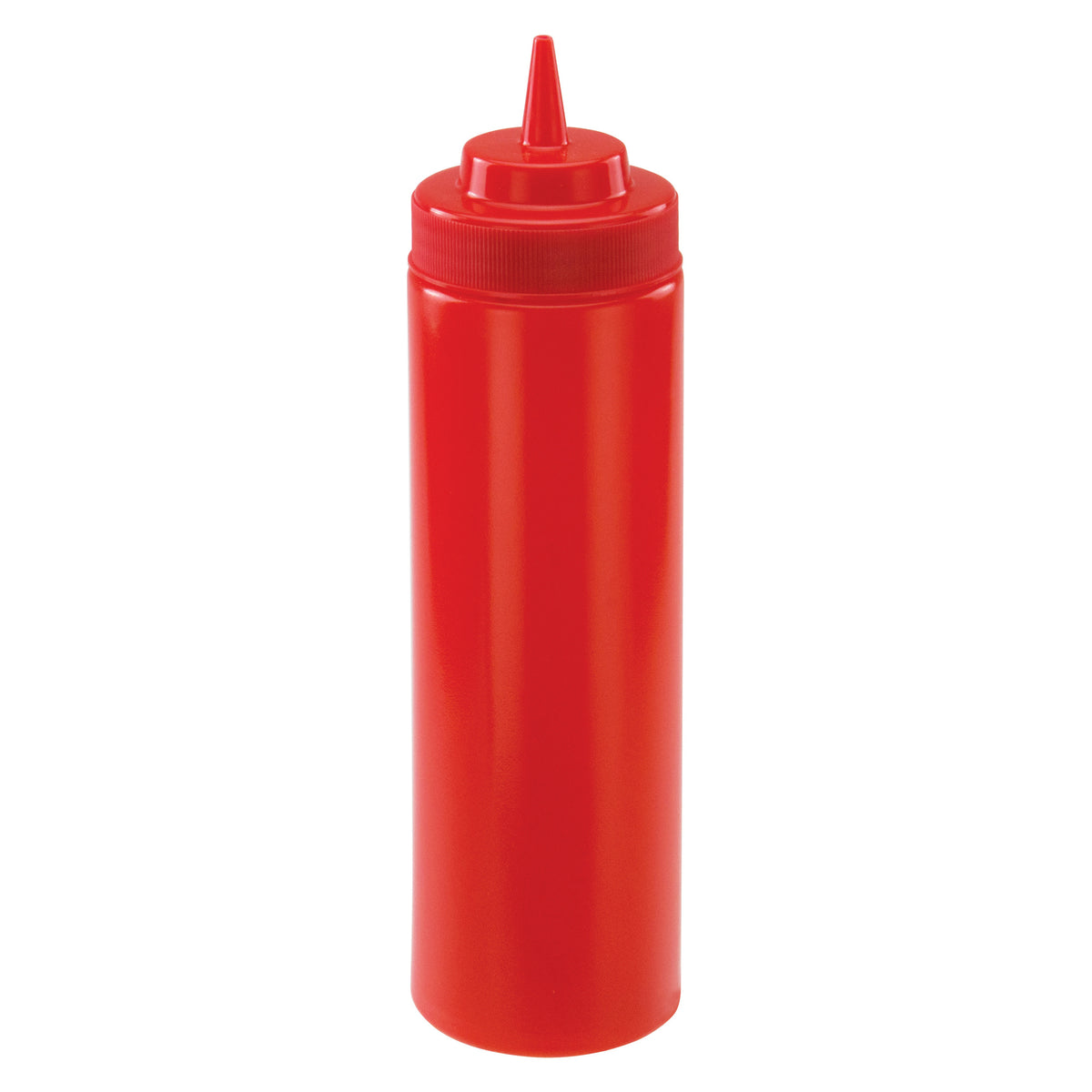 Picture of Winco PSW-24R 24 oz Wide-Mouth Squeeze Bottles - Red - 6 Piece