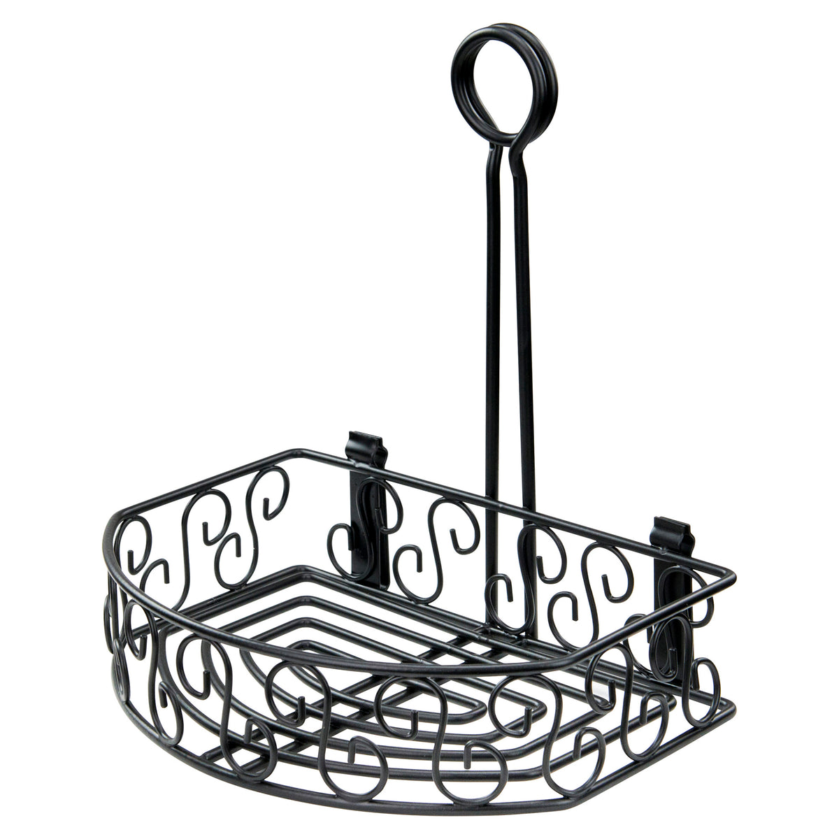 Picture of Winco WBKH-6SB 8.25 x 6.25 in. Flat-Back Wire Condiment Caddy with 8.25 in. Handle