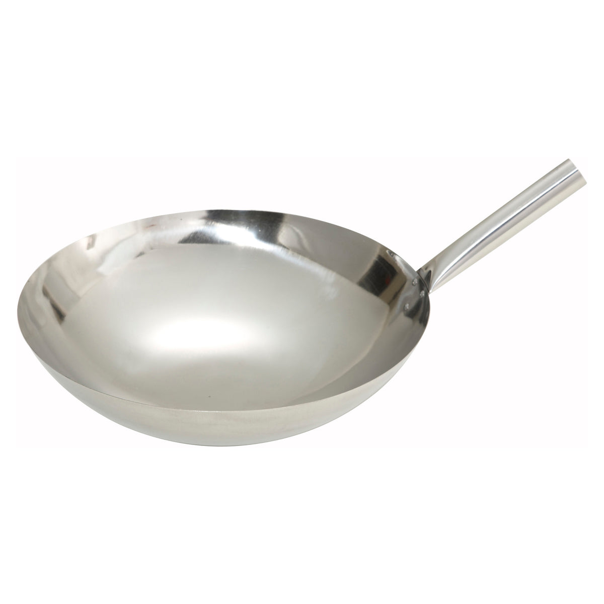 Picture of Winco WOK-14N Stainless Steel Chinese Wok - 14 in., Nailed