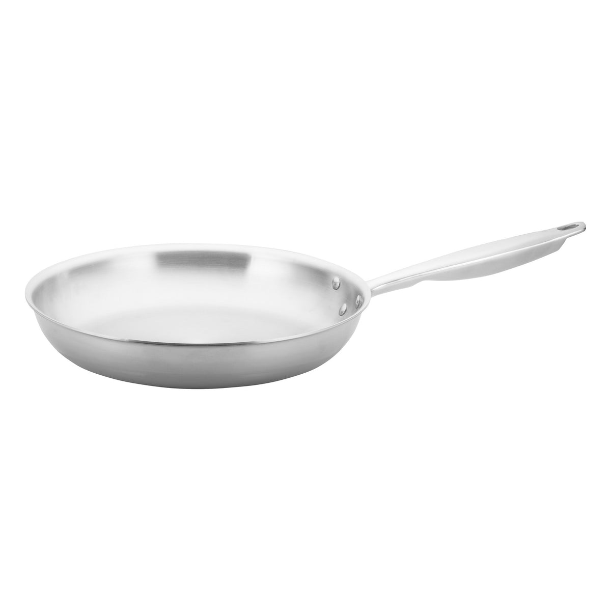 Picture of Winco TGFP-12 Tri-Gen Tri-Ply Stainless Steel Fry Pan, Natural - 12 in. Dia.