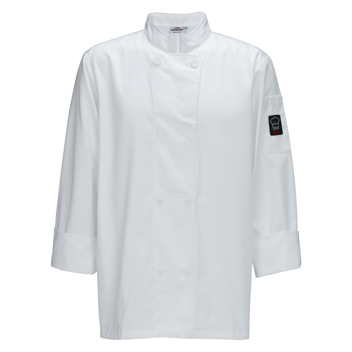 Picture of Winco UNF-6WS Mens Tapered Fit Chef Jacket, White, Small