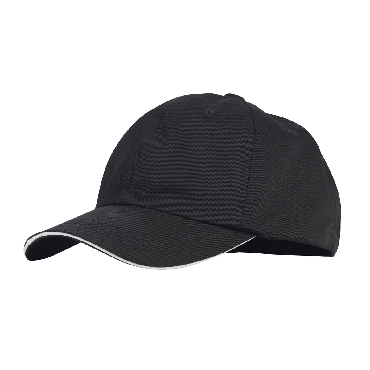 Winco CHBC-4BK Signature Chef Chef Baseball Hat - Poly-Cotton, Black, One Size Fits Most