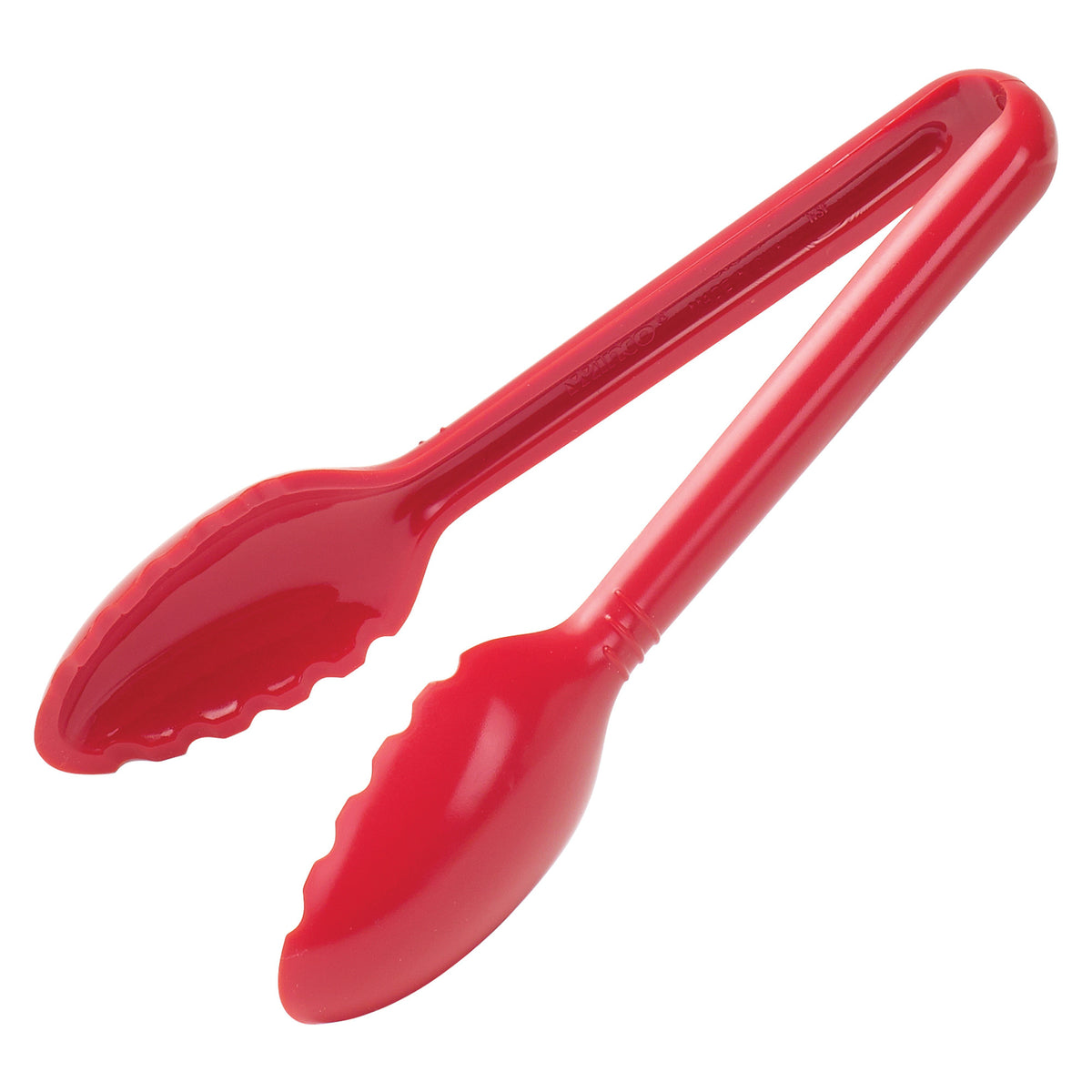 Picture of Winco CVST-6R Curv Serving Tongs - 6 in., Red
