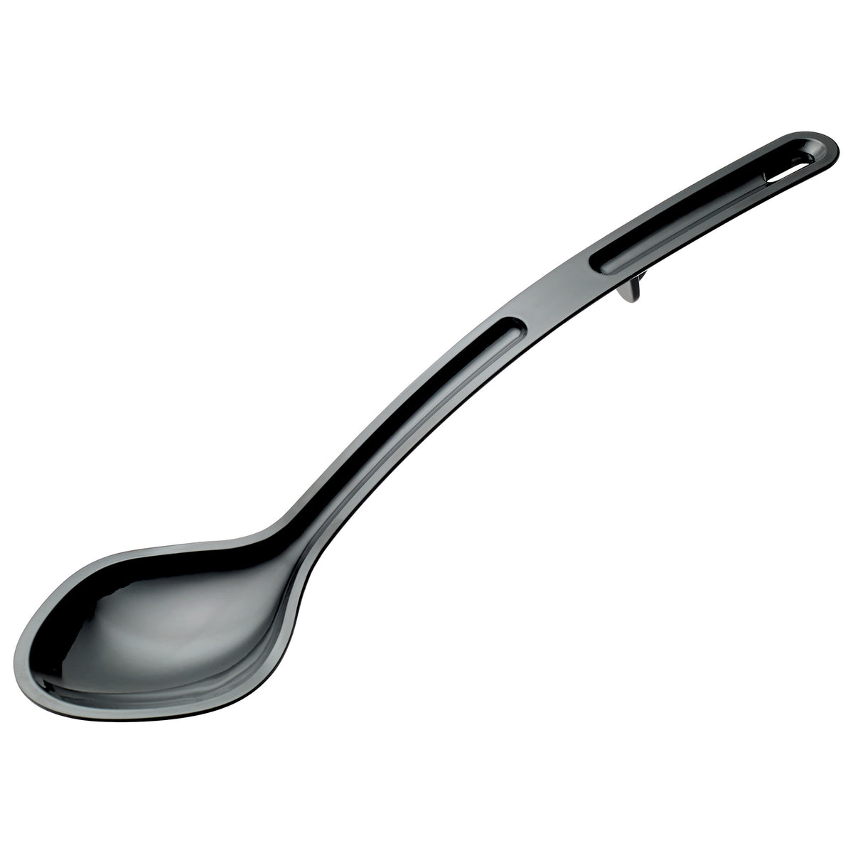Picture of Winco CVSS-13K Curv Dual Spout Serving Spoon - 13 in. - Black