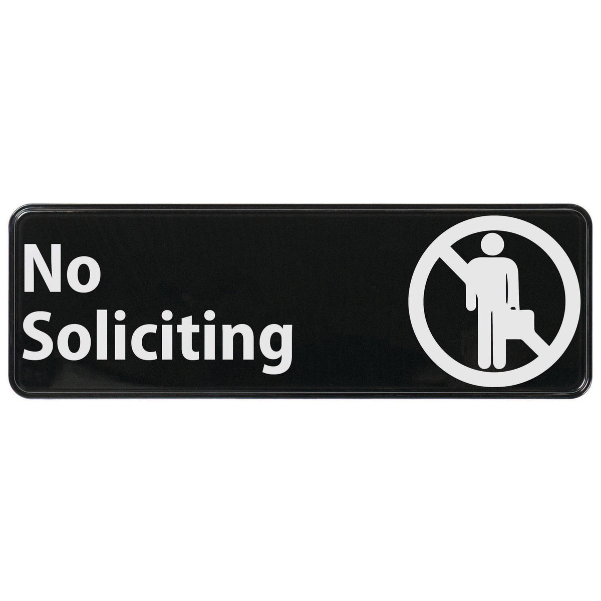 SGN-336 Information Signs, 9 x 3 in. - No Soliciting