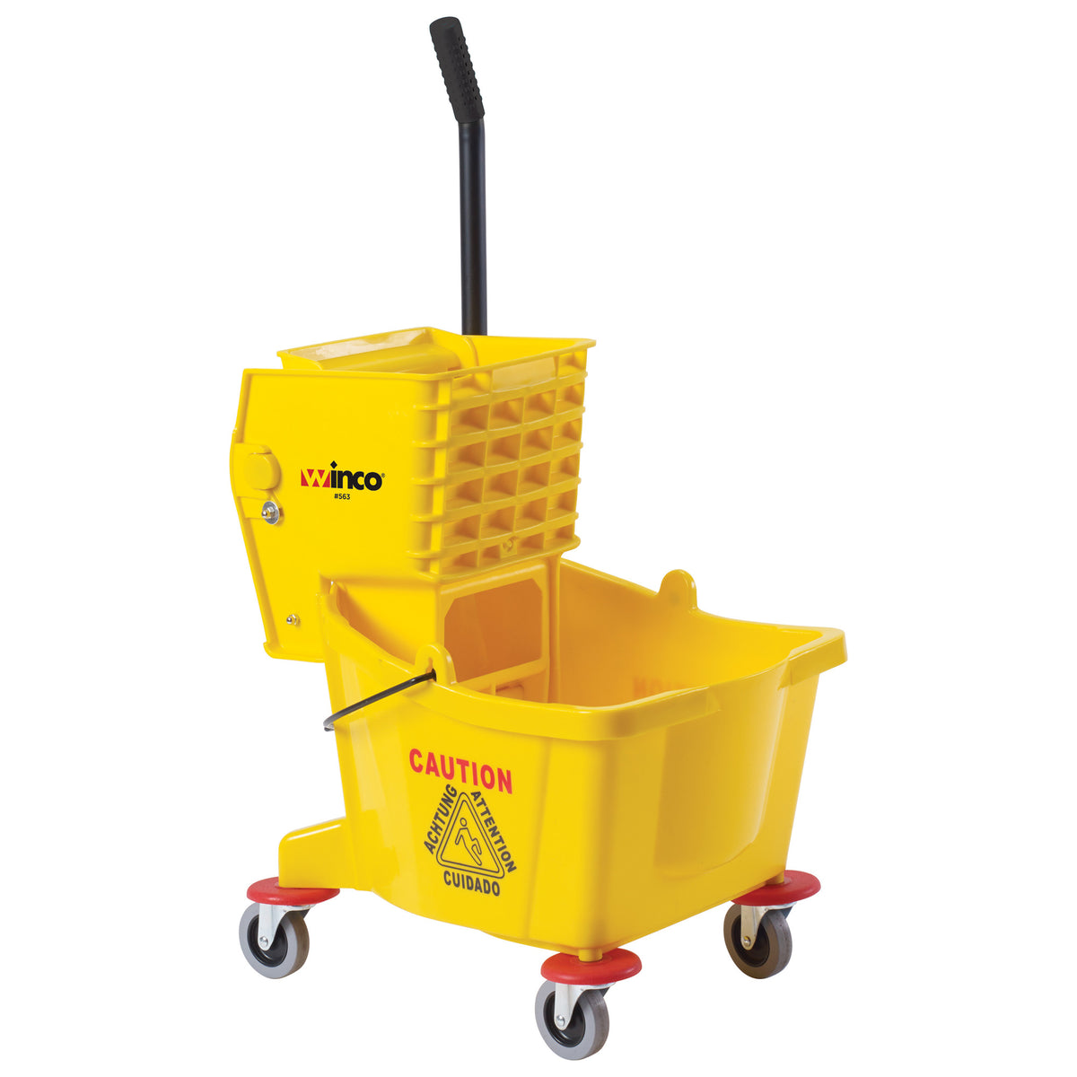 Picture of Winco MPB-26 26 qt. Mop Bucket with Side-Press Wringer, Yellow