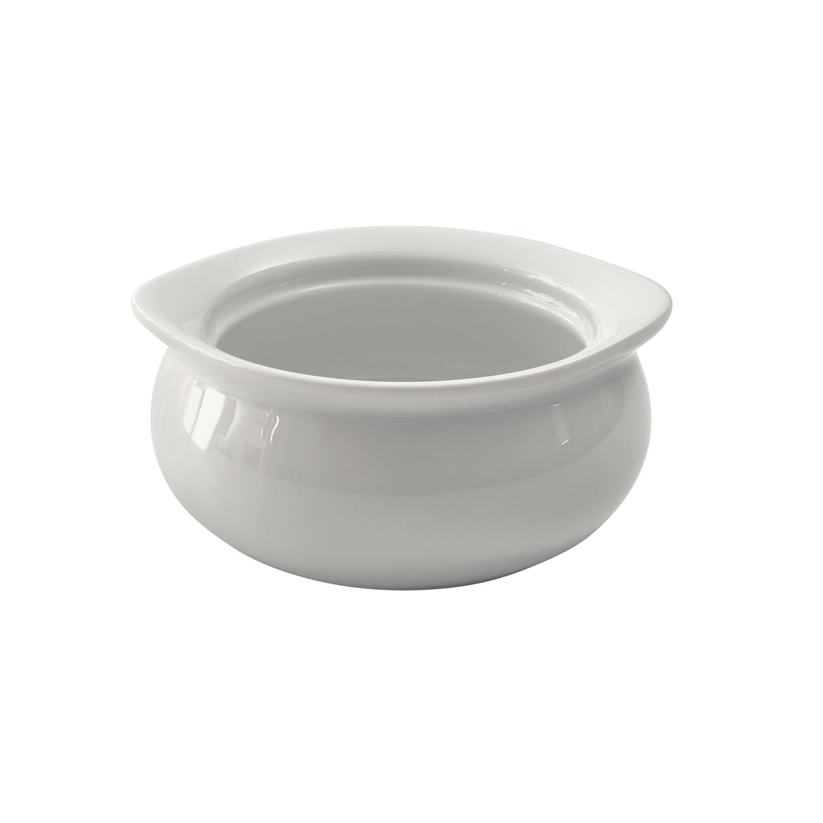 Picture of Winco OSC-12 Onion Soup Crock, 12 oz, White Porcelain, 5 in. Dia. x 2.38 in. - Round - 24 Piece