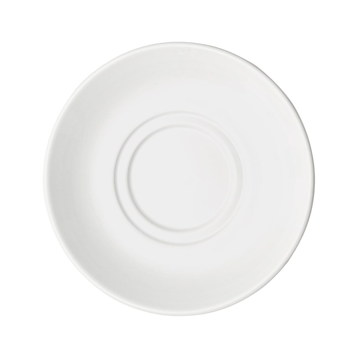 Picture of Winco BSC-65RE Birkhall Saucer with Rolled Edge, 6.88 in. Dia. x 1 in., White Porcelain, Round - 36 Piece