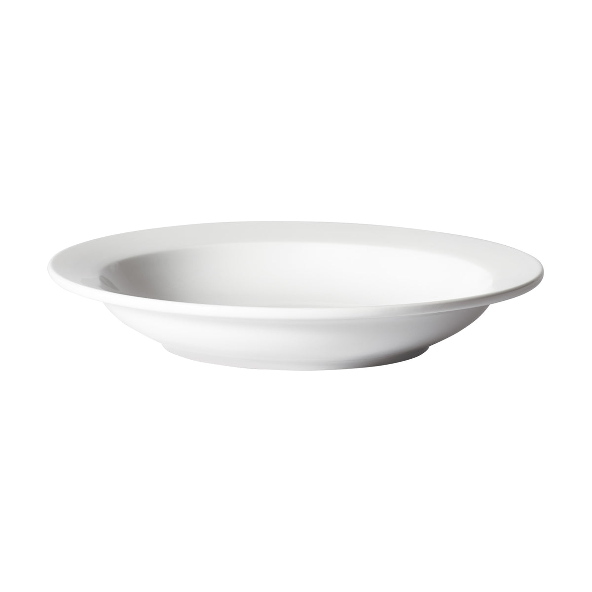 Picture of Winco BPB-24RE Birkhall Pasta Bowl with Rolled Edge, 24 oz, 11.25 in. Dia x 2 in., White Porcelain, Round - 12 Piece