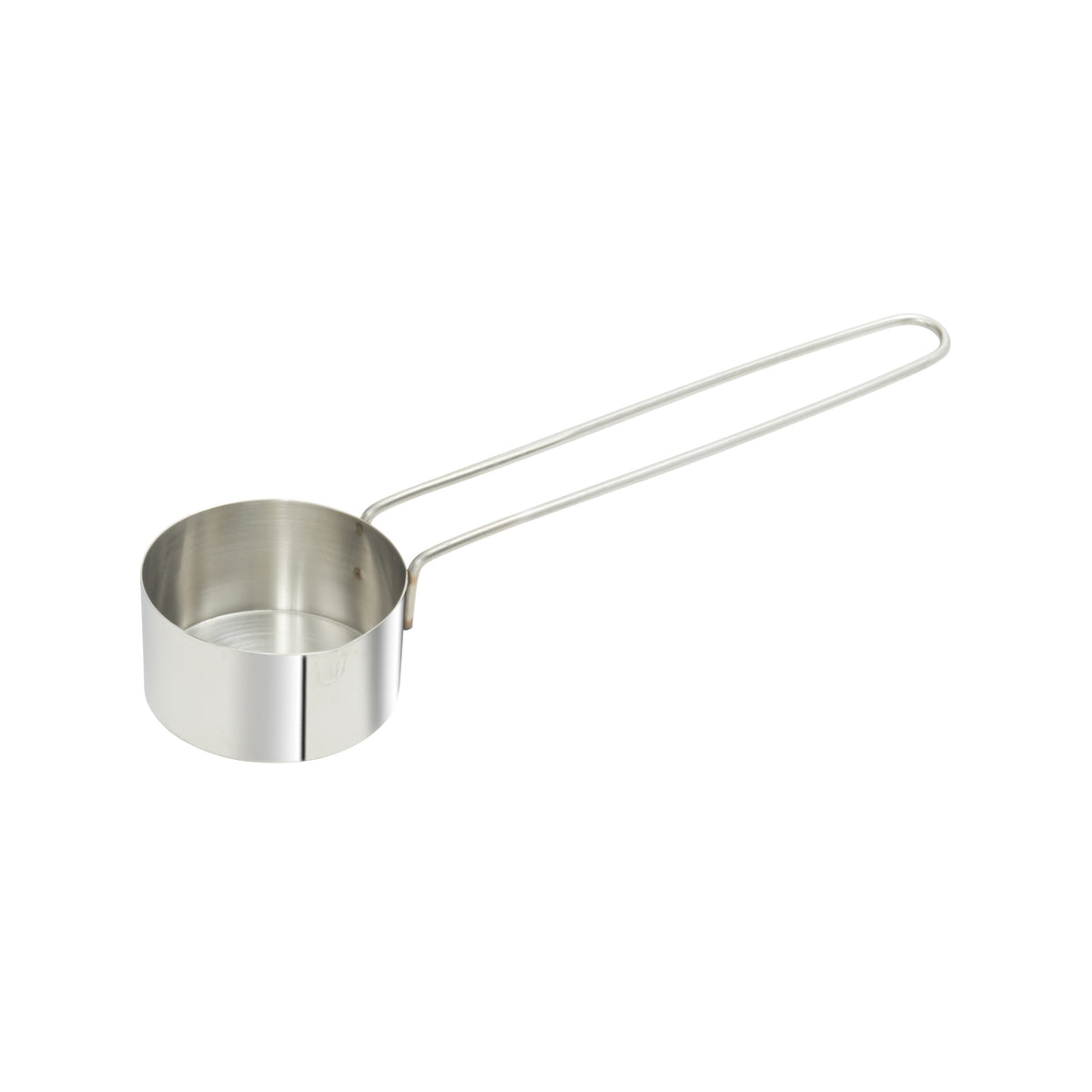 Picture of Winco MCPL-033C Stainless Steel Measuring Cup with 6 in. Long Loop Handle, 1-3 Cup