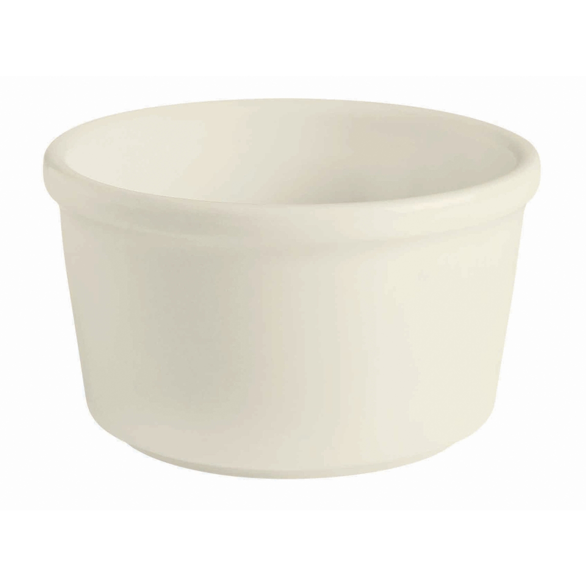 Picture of Winco PP1100807324 6.1 oz Cream White Porcelain Medium Ramekin, 3.75 in. Dia., Corona Americana - 2 Dozen
