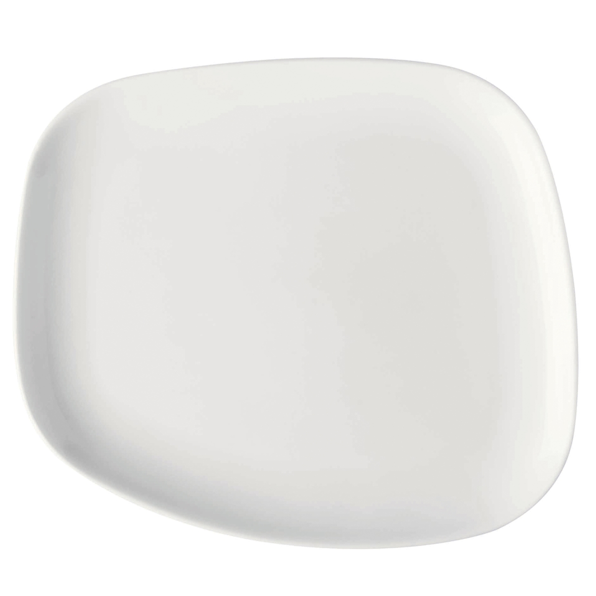 Picture of Winco PA1101929424 8 x 7 in. Bright White Porcelain Asymmetric Plate, Corona Elegance - 2 Dozen