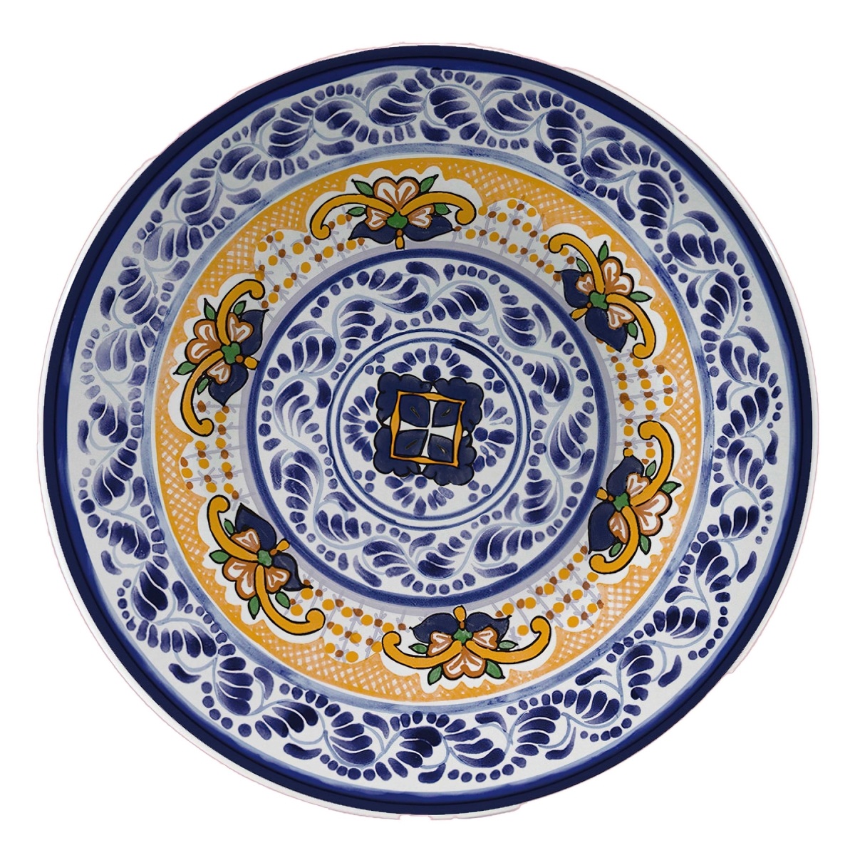 Picture of Winco PA1677901424 6.5 in. Zocalo A Pa677 Porcelain Rolled Edge Plate, Corona Zocalo A - 2 Dozen