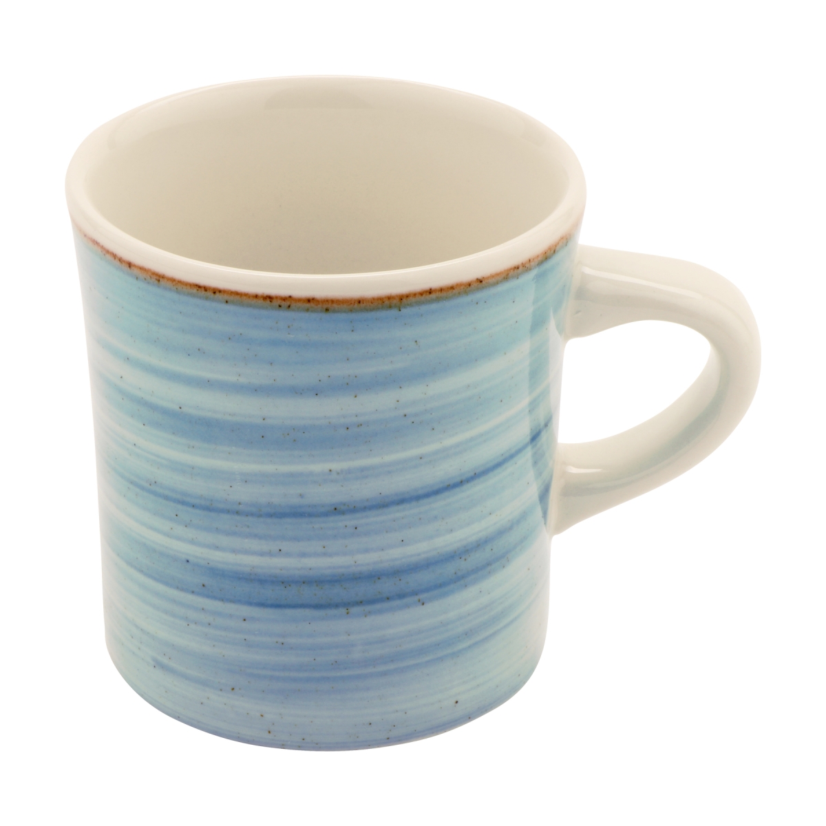 Picture of Winco PP1604726424 11 oz Blue Porcelain Mug, 5 in. Dia. with Handle, Corona Blue Artisan - 2 Dozen