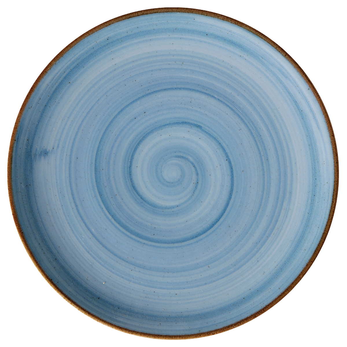 Picture of Winco PA1604712812 11 in. Blue Porcelain Coupe Plate, Corona Blue Artisan - 1 Dozen