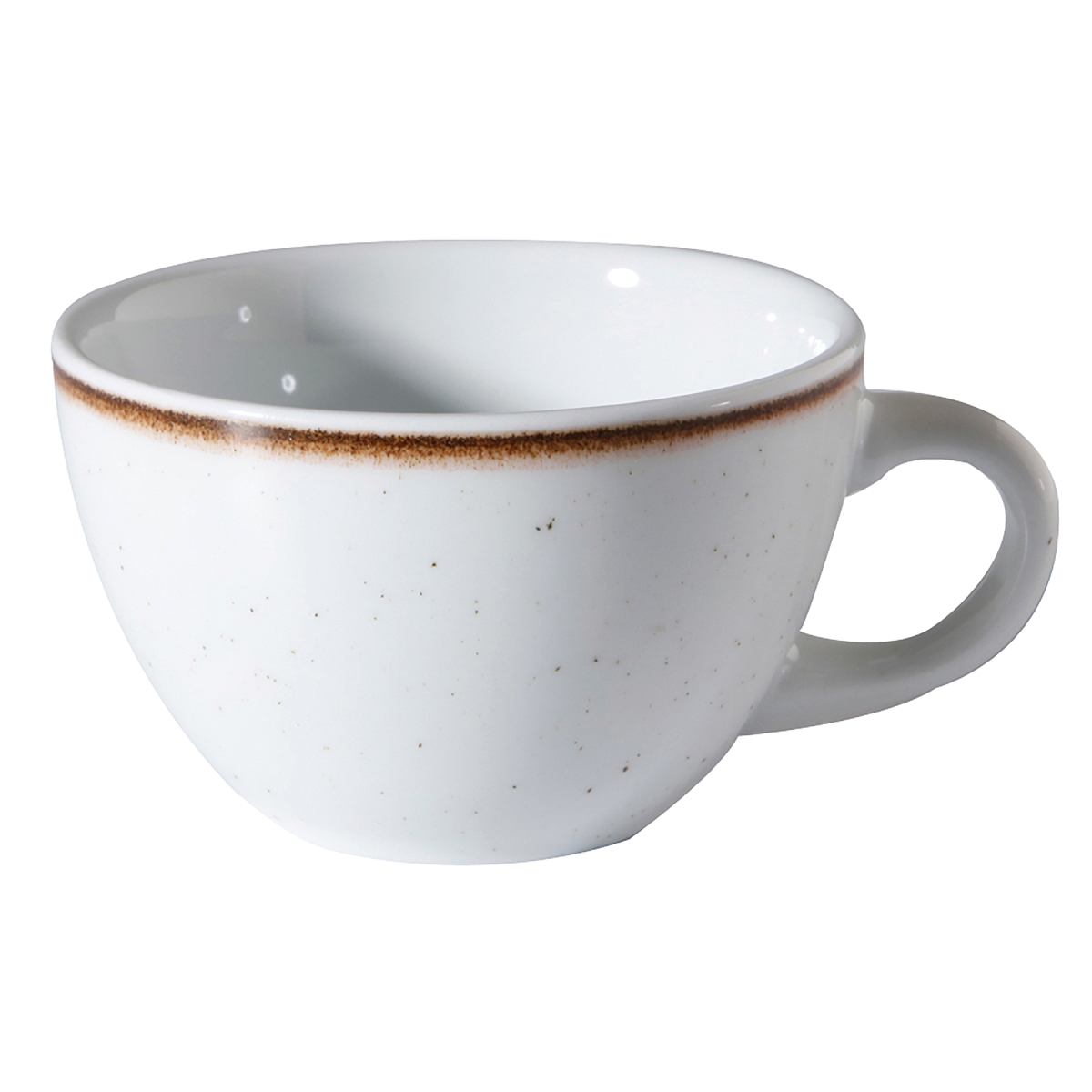 Picture of Winco PA1605904224 3.7 in. Beige, Porcelain, Round Espresso Cup with Handle, 4 in. Top Dia., Corona Beige Artisan - 2 Dozen