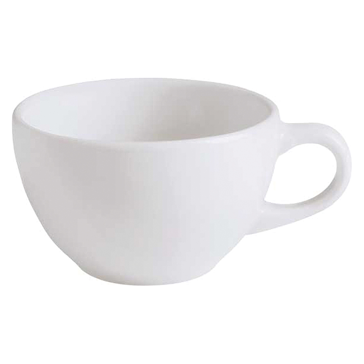 Picture of Winco PA1101904424 8.8 oz Bright White Porcelain Espresso & Tea Cup, 5 in. Dia. with Handle, Corona Actualite - 2 Dozen