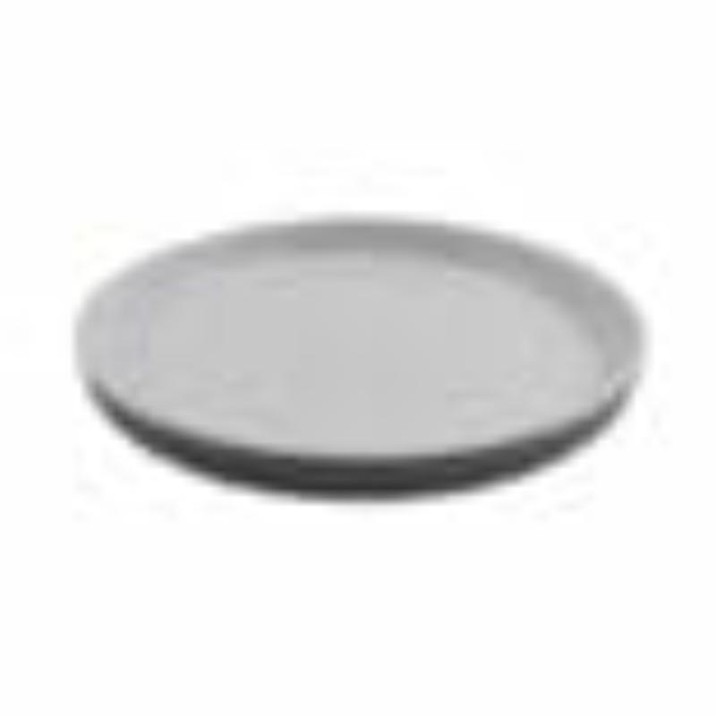 Picture of Winco RP-9-WS-GRM 9 in. Round Edged Melamine Dinner Plate, Glossy White Inside & Grey Matte Outside, G.E.T. Roca