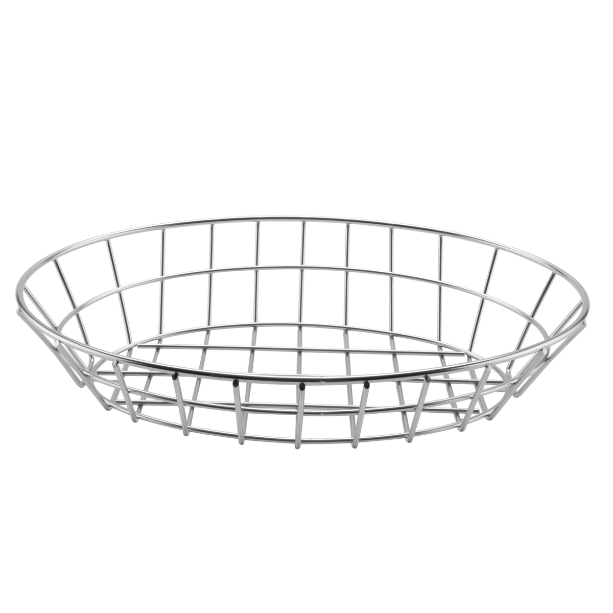 Picture of Winco 4-84418 12 x 8.5 in. Oval Grid Basket, 2 in. Tall - Stainless Steel - Each 12