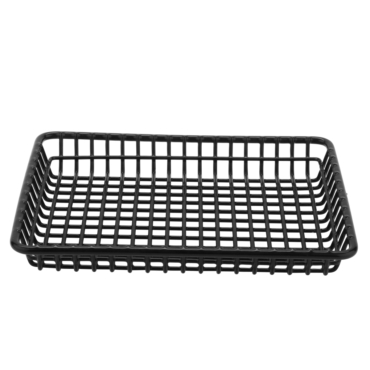Picture of Winco 4-35809 9 x 7 in. Rectangular Grid Basket, 1.125 in. Tall - Black - Each 12