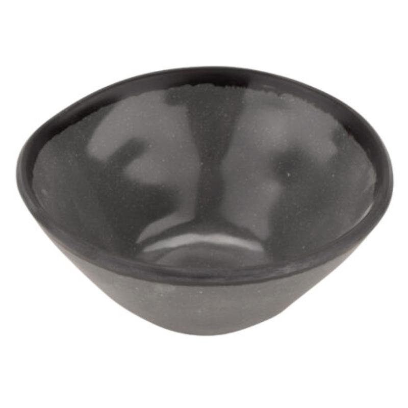 Picture of Winco B-80-GR 8 oz Speckled Grey Melamine Salad & Soup & Side Dish Bowl - 12 oz Rim-Full, 5 in. Top Dia., 2 in. Deep, G.E.T. Pottery Market Matte