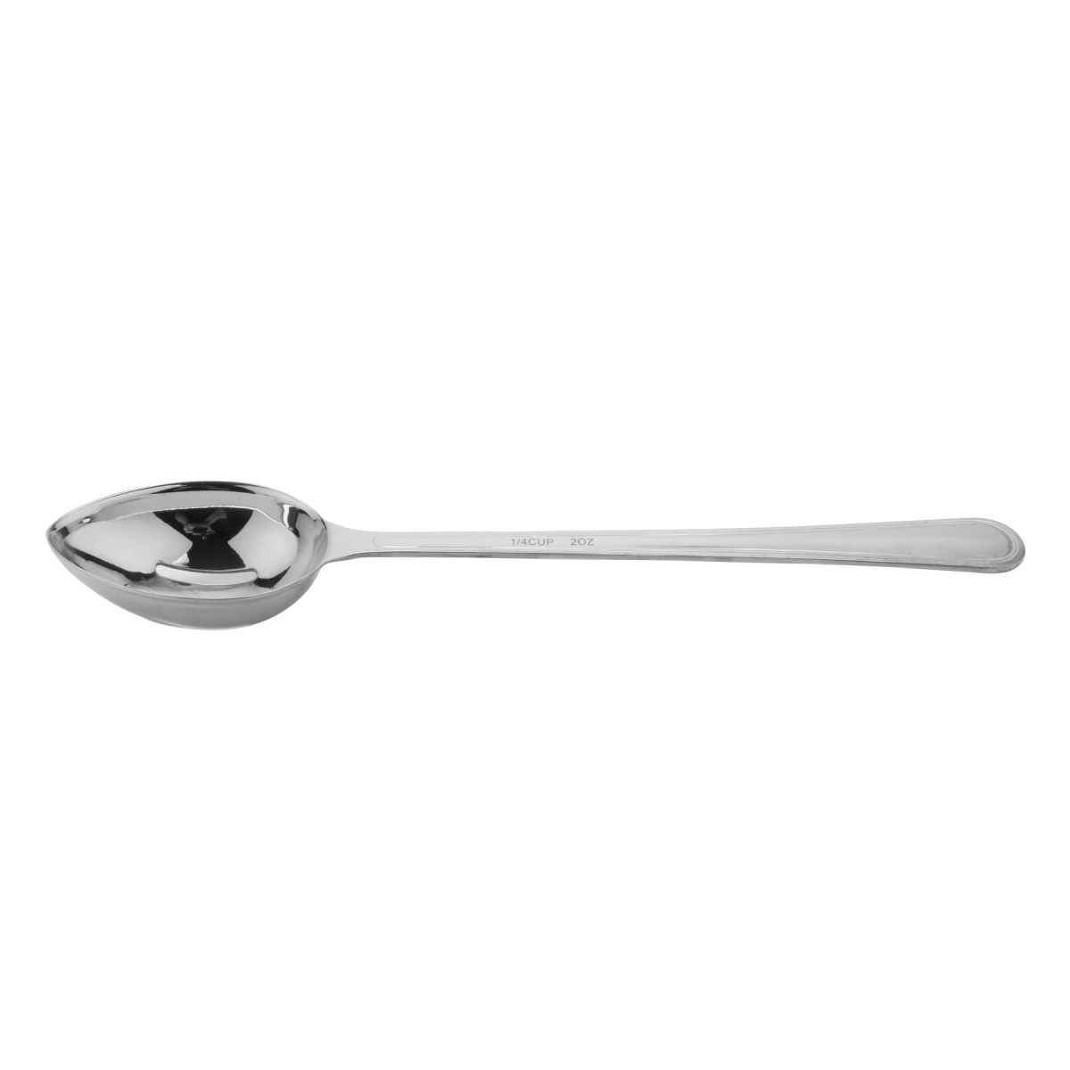 Picture of Winco BSRIM-24 11.75 in. Portion Control Spoon Slotted Bowl, 2 oz, 18-8 Stainless Steel, 96 at Per Master, 6 at Per Inner - Each 12