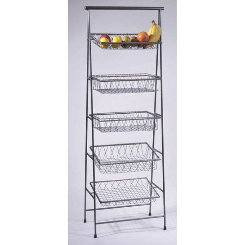 Picture of Winco IR-900 23.5 x 14 in. Rectangular Grey 5-Tier Pane Stand, 64 in. Tall - Fits IR-903, IR-904, Bamtry-01, Bamtry-02 - 1 Dozen