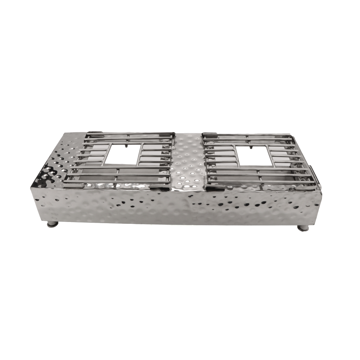 Picture of Winco SSCVR-02 Pounded Stainless Steel Double Burner Cover