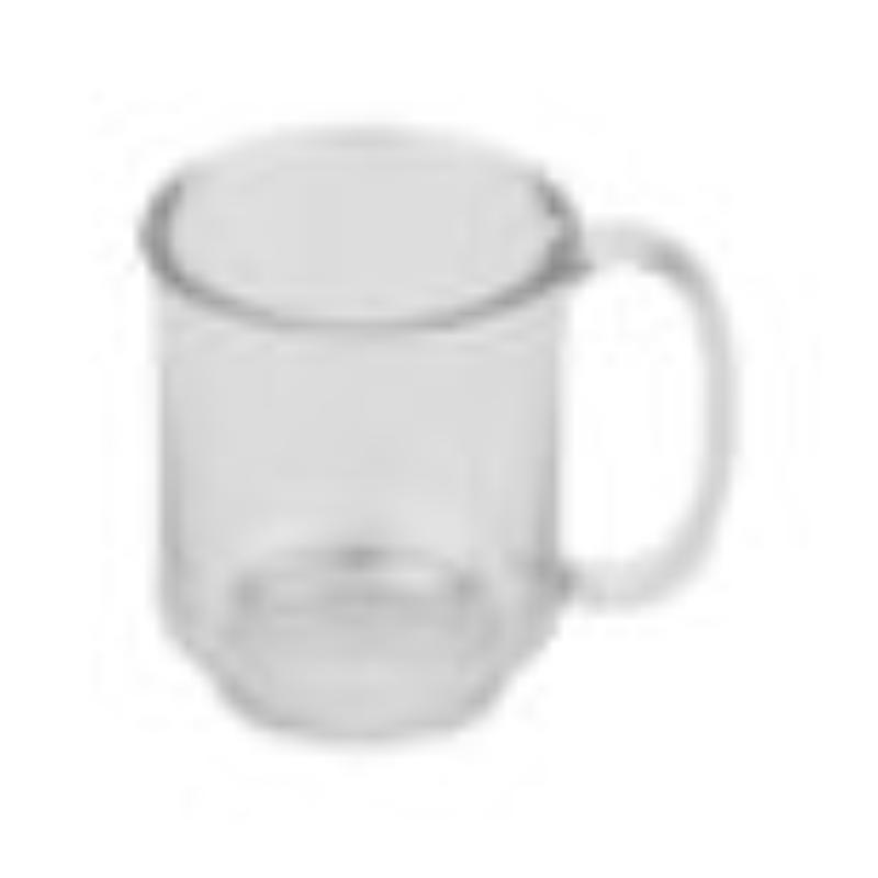 Picture of Winco SN-104-CL 8 oz - 10 oz Rim-Full, 3.25 in. Single Handle Mug, 3.75 in. Deep - Clear