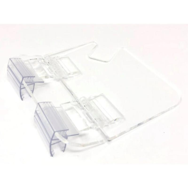 Picture of Winco CO-44-CL Hinged Square Plastic Lid with Notch, 4 x 4 in., Clear, Fits 4 in. Square Jars GL-444 & WB-444