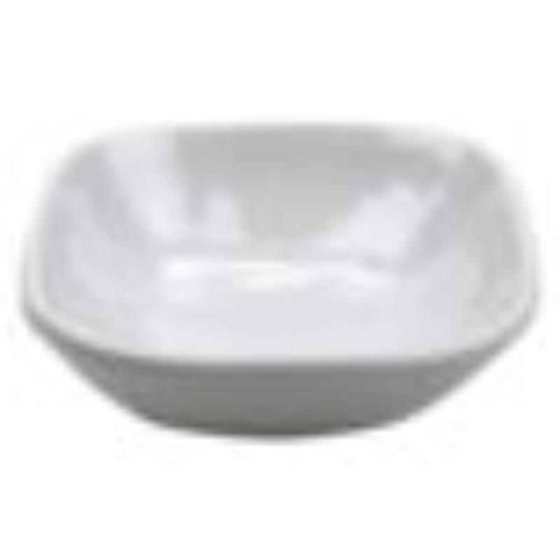Picture of Winco SB-5-AM-W 5 oz Melamine Small Square Monkey & Side Bowl - 5.5 oz Rim-Full, 4.25 in., 1 in. Deep, G.E.T. Arctic Mill
