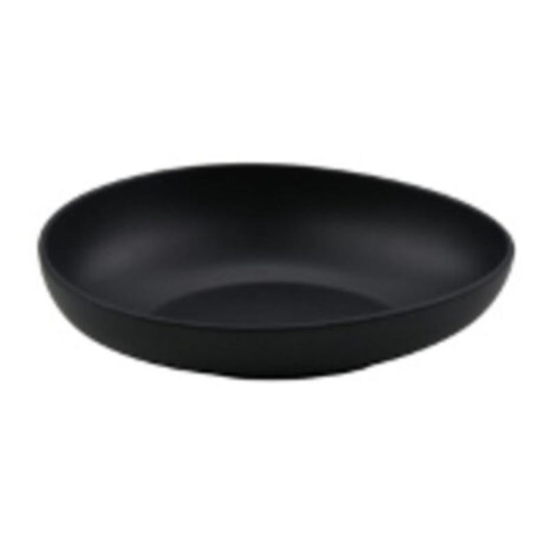 Picture of Winco B-5000-DG 50 oz Dark Grey Melamine Entree Bowl - 60 oz Rim-Full, 2.38 in. - 2.62 in., 10.75 x 8 in., G.E.T. Riverstone