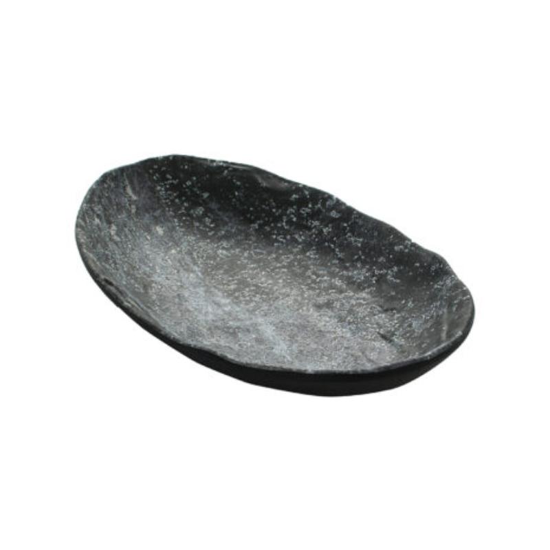 Picture of Winco 15005081007 9.1 in. Endure Weathered Pewter Oval Melamine Plate - Small - 9.10 x 5.5 x 1.6 in., G.E.T., Cheforward