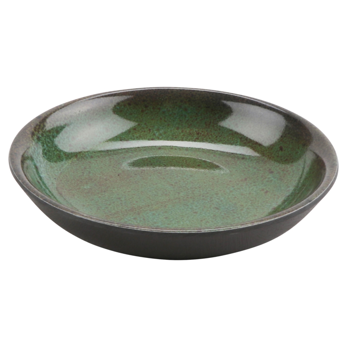 Picture of Winco AM101 2.29 oz Amaze Tree Moss Green & Chocolate Round Melamine Reactive Glaze Ramekin, 4 x 4 x 0.5 in. - G.E.T, Cheforward - Each 144