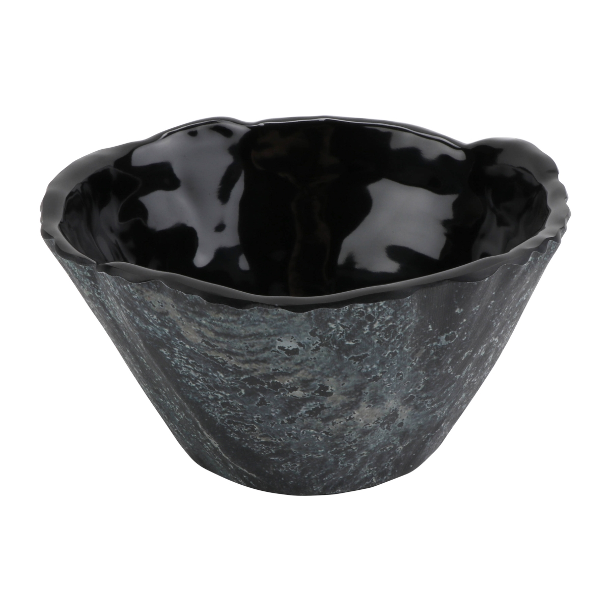 Picture of Winco END204 40 oz Endure Weathered Pewter Trunk Melamine Bowl - Small - 7.25 x 7.25 x 3.75 in. - G.E.T, Cheforward - Each 12