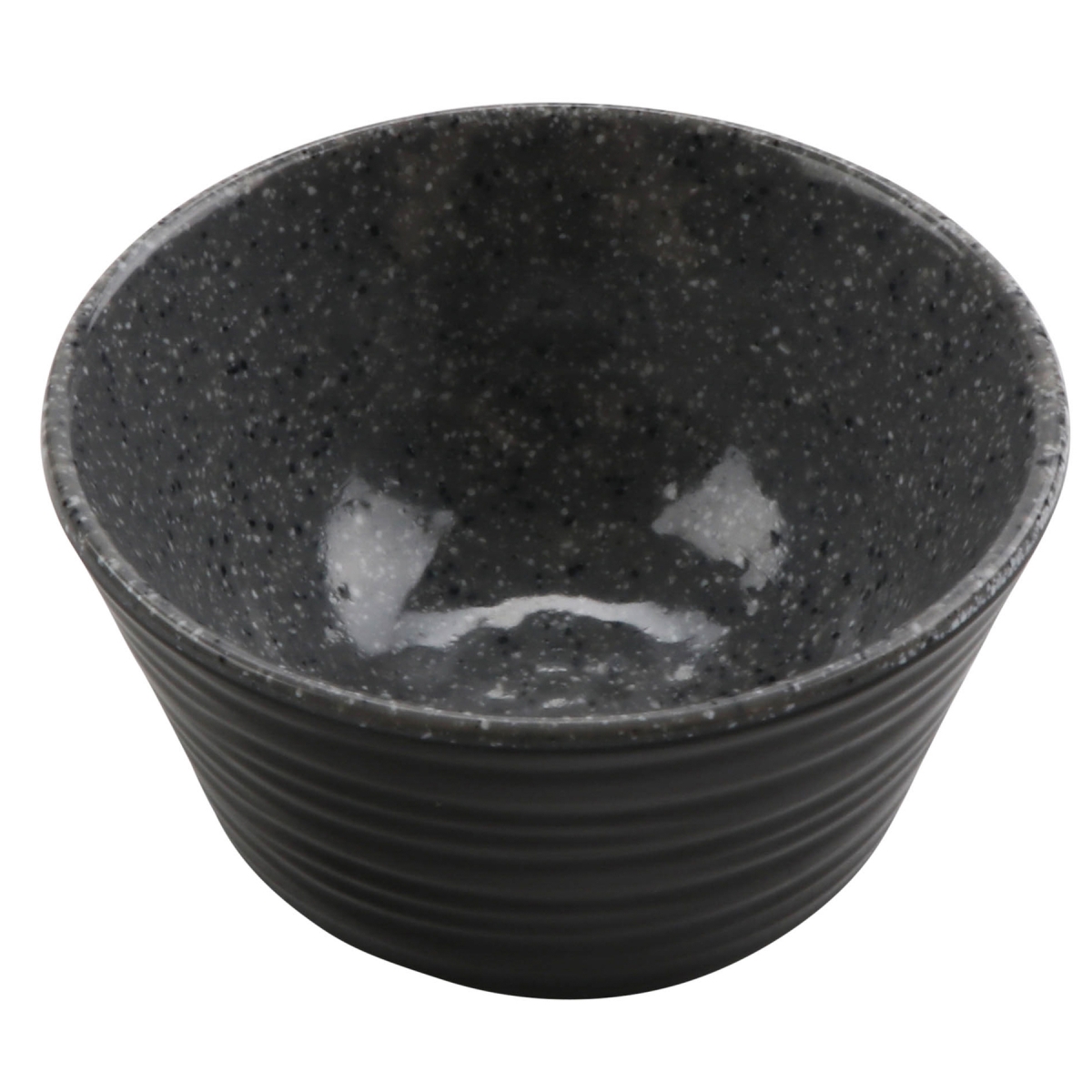 Picture of Winco 40086-BK-SG 3 oz Revolve Stone Grey & Black Melamine Ramekin with Organic Texture, 3.13 x 3.13 x 1.5 in. - G.E.T, Cheforward - Each 24