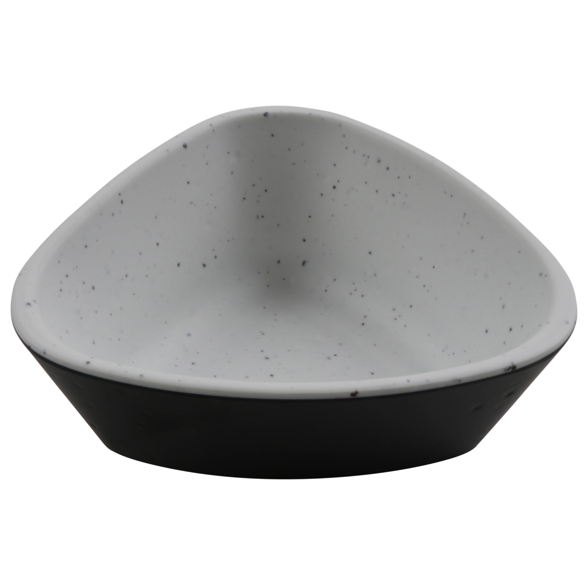 Picture of Winco 30895-BK-SN 6.5 oz Revive Stone Natural & Black Triangle Melamine Ramekin with Organic Texture, 4.69 x 4.25 x 0.88 in. - G.E.T, Cheforward - Each 24